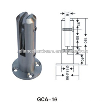 Guangzhou Glass Hardware Frameless Floor Mount acero inoxidable montaje piscina barandilla piscina valla espita